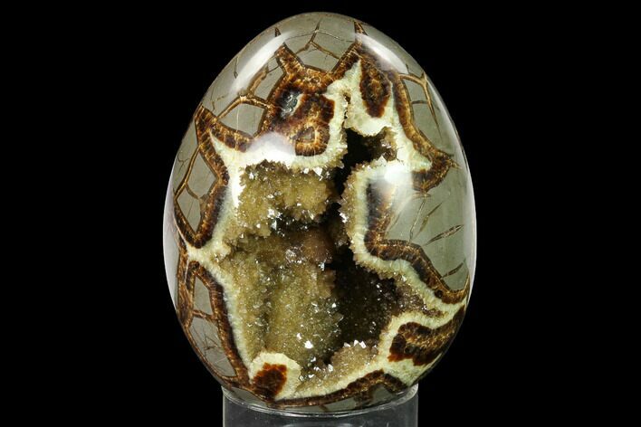 Calcite Crystal Filled Septarian Geode Egg - Utah #167884